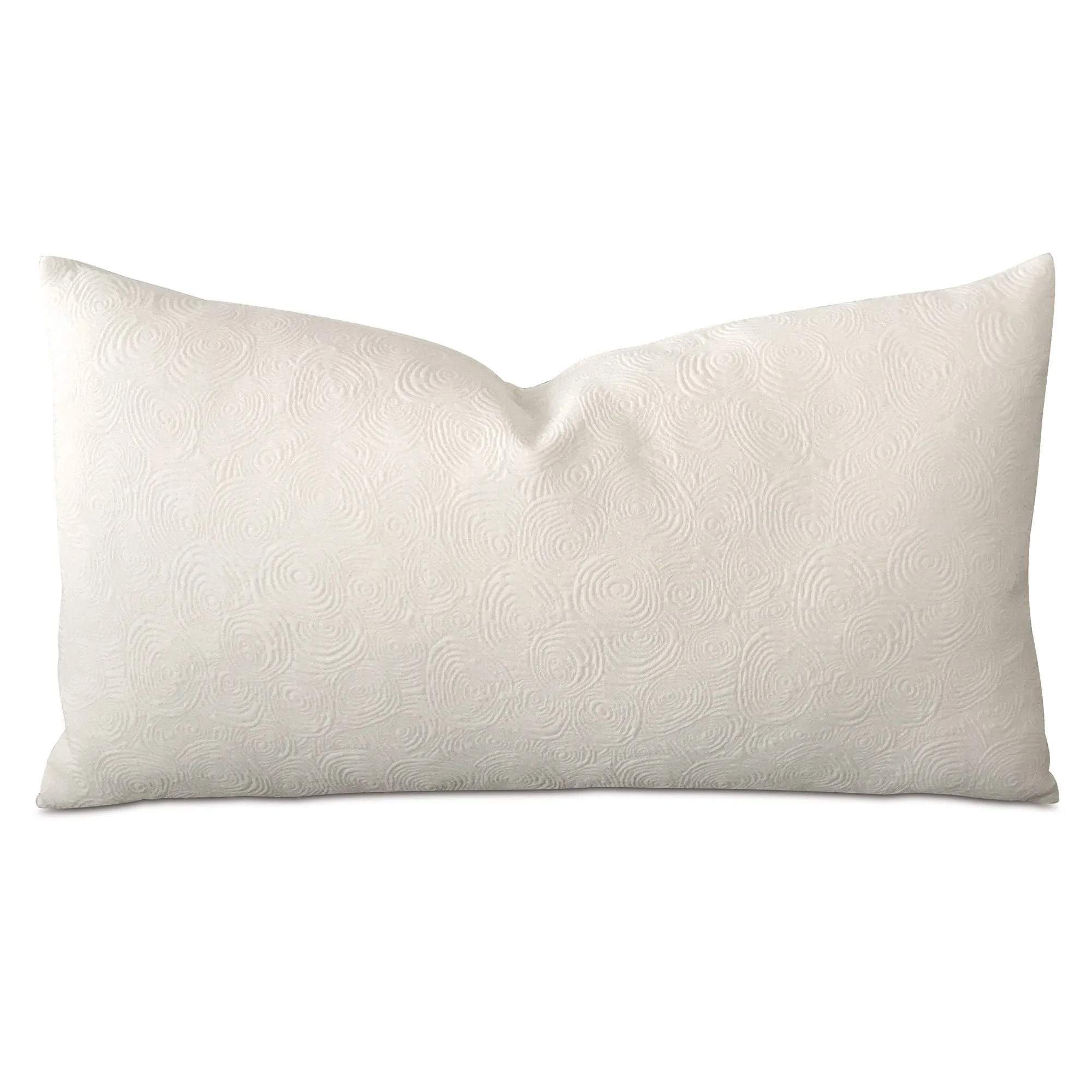 White Textured Geometric Swirl Throw Pillow Cover 15x26