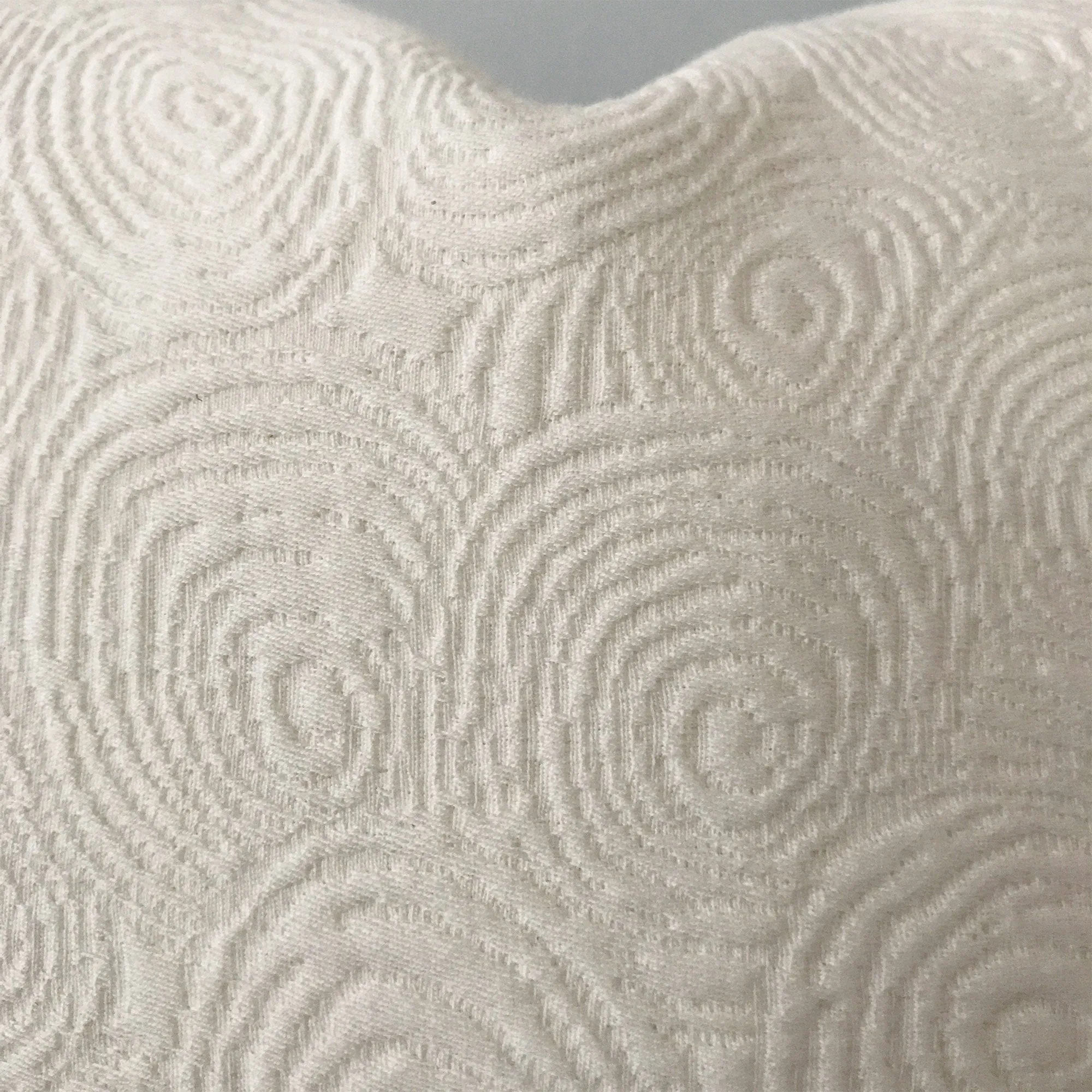 White Textured Geometric Swirl Throw Pillow Cover 15x26