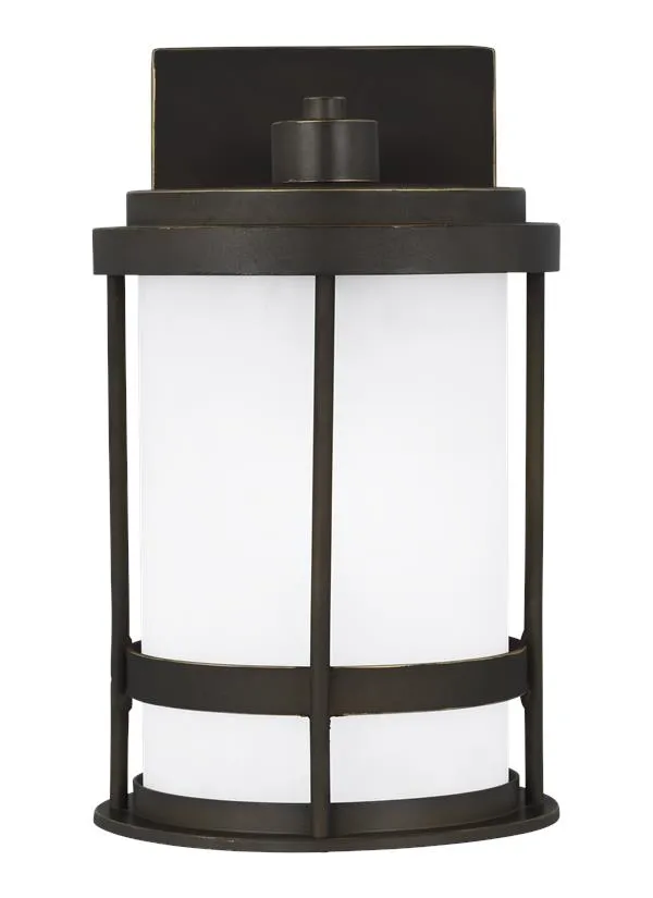 Wilburn Collection - Small One Light Outdoor Wall Lantern | Finish: Antique Bronze - 8590901DEN3-71