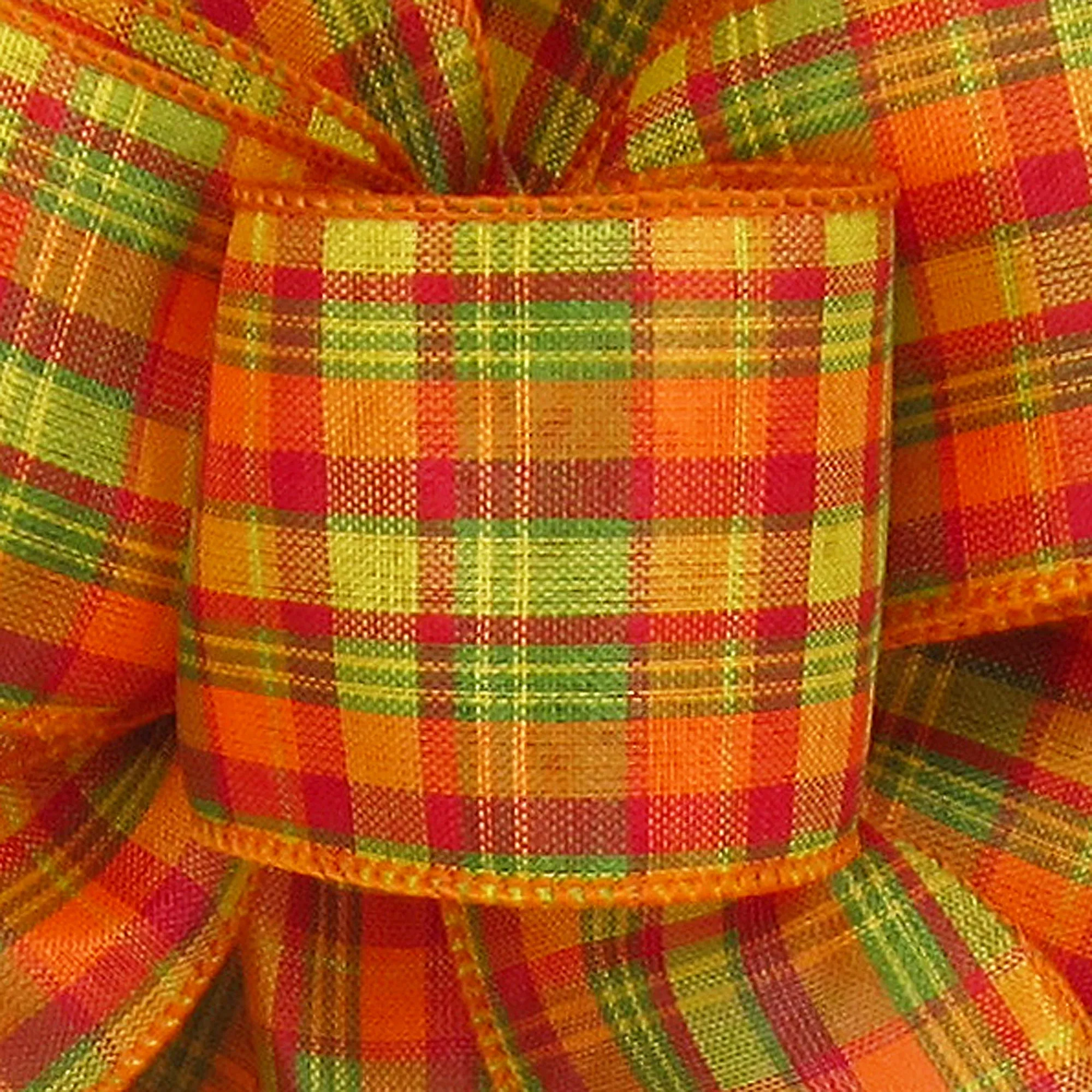 Wired Cider Plaid Ribbon (#40-2.5"Wx10Yards)