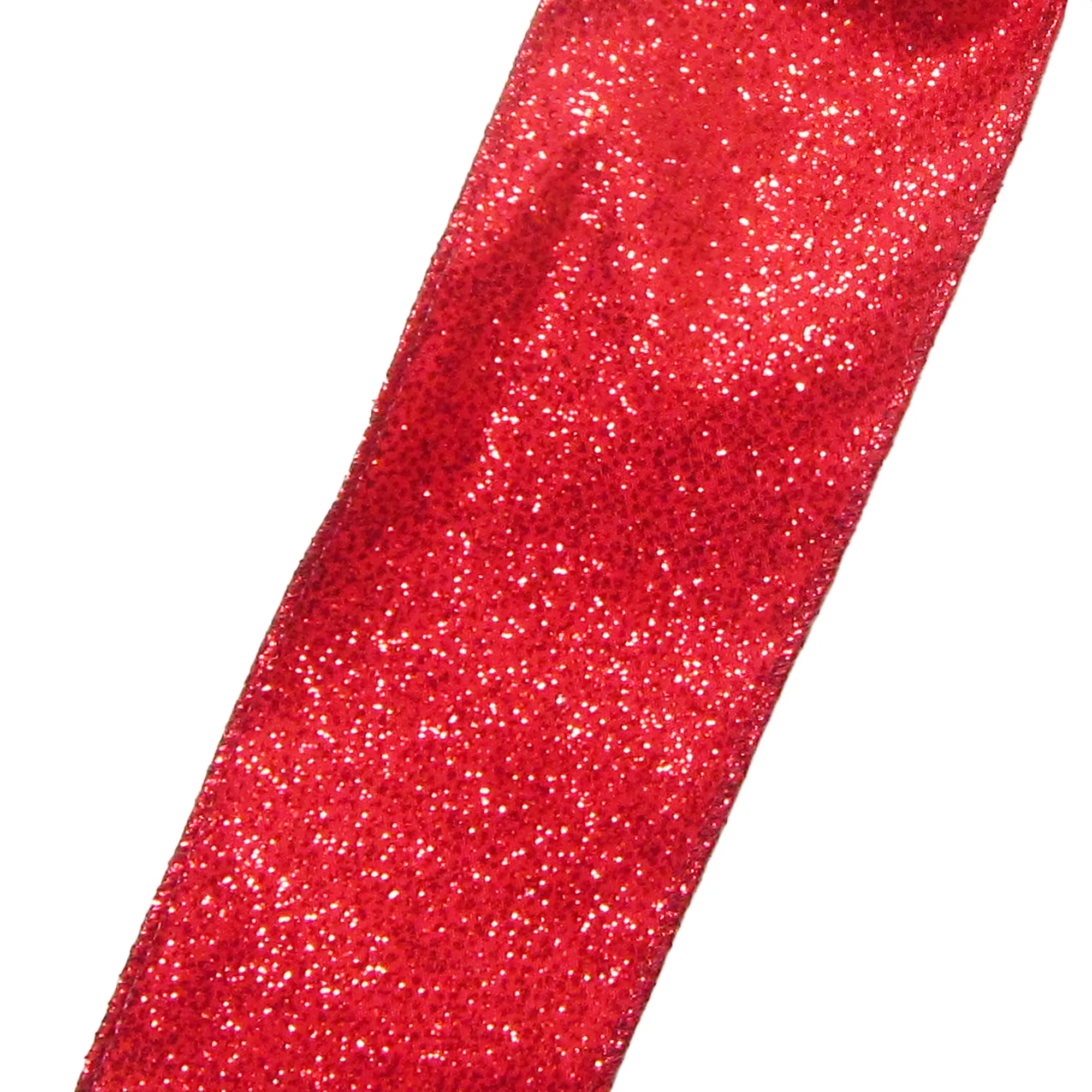 Wired Red Glittering Sparkle Holiday Ribbon (#40-2.5"Wx10Yards)