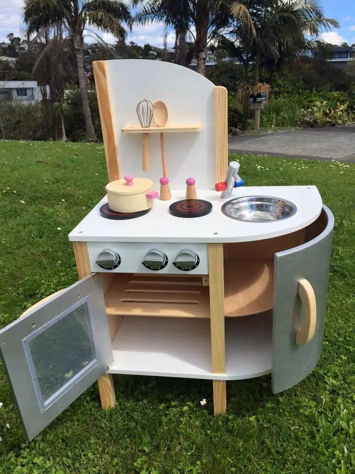 Wooden kitchen with accessories