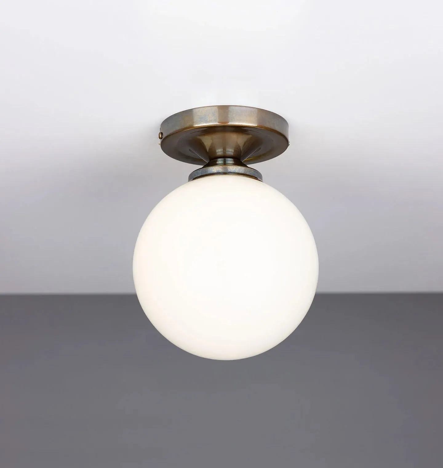 Yaounde Opal Globe Flush Ceiling Light