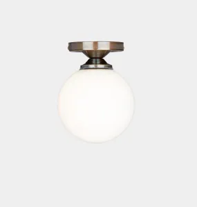 Yaounde Opal Globe Flush Ceiling Light