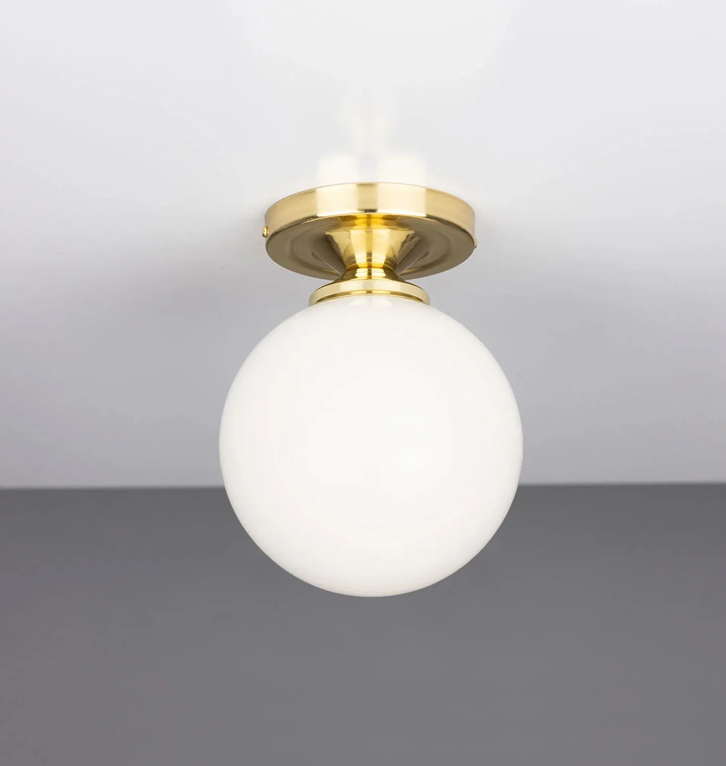 Yaounde Opal Globe Flush Ceiling Light