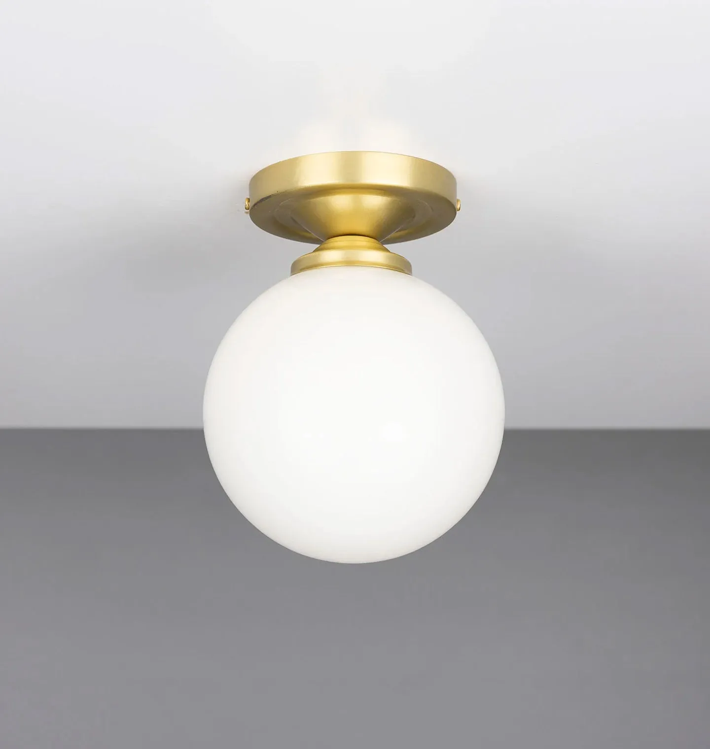 Yaounde Opal Globe Flush Ceiling Light